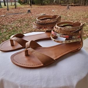 Ankle strap flats / sandals